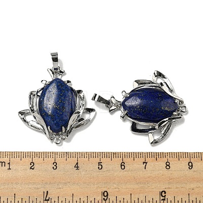 Dyed Natural Lapis Lazuli Pendants G-M434-04P-18-1