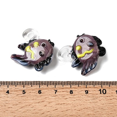 Handmade Lampwork Pendants LAMP-B035-01B-12-1