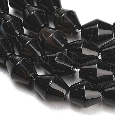 Natural Black Agate Beads Strands GG-L001-D01-01-1