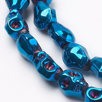 Electroplate Glass Beads Strands GLAA-K035-A-FP03-1