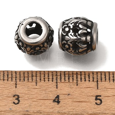 304 Stainless Steel European Beads STAS-D191-08J-AS-1