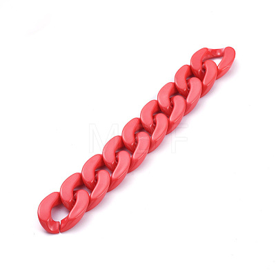 Handmade Opaque Acrylic Curb Chains AJEW-JB00564-1