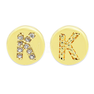 Brass Micro Pave Clear Cubic Zirconia Beads KK-T030-LA843-KX3-1