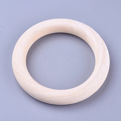 Unfinished Wood Linking Rings WOOD-F002-01-70mm-1