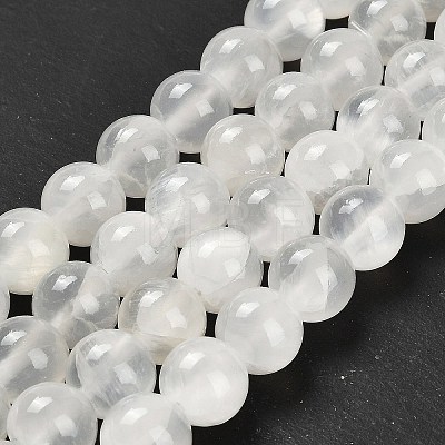 Natural White Jade Beads Strands G-B128-A02-04-1