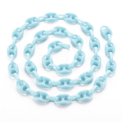 Handmade Opaque Acrylic Link Chains CHAC-ZX0001-01A-1