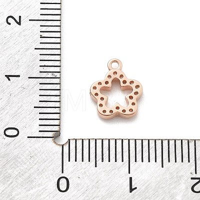 925 Sterling Silver Micro Pave Clear Cubic Zirconia Charms STER-A034-02B-RG-1