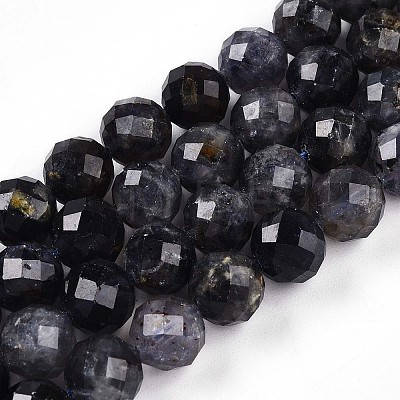 Natural Cordierite/Iolite/Dichroite Beads Strands G-S345-8mm-27-1