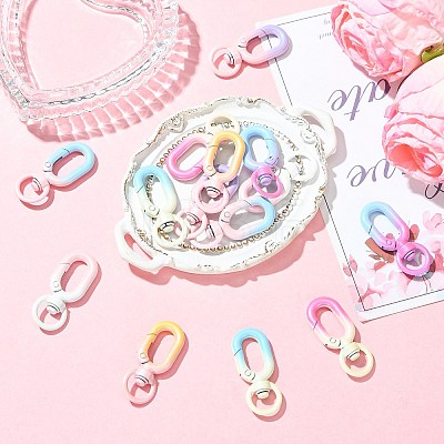 14Pcs 7 Colors Alloy Swivel Clasps FIND-CJZ0001-012-1