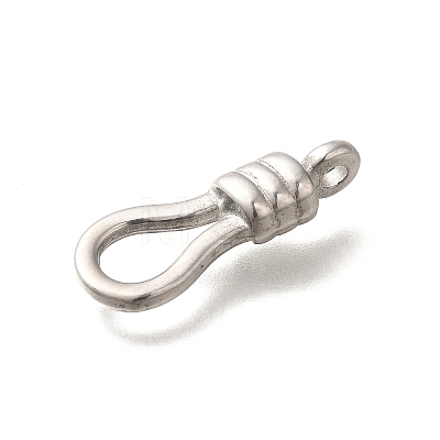 Anti-Tarnish 304 Stainless Steel Eye Clasps for Hook Clasps STAS-I321-72P-1