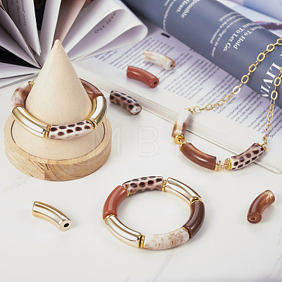 DIY Curved Tube Stretch Bracelet Making Kit DIY-TA0004-83-1