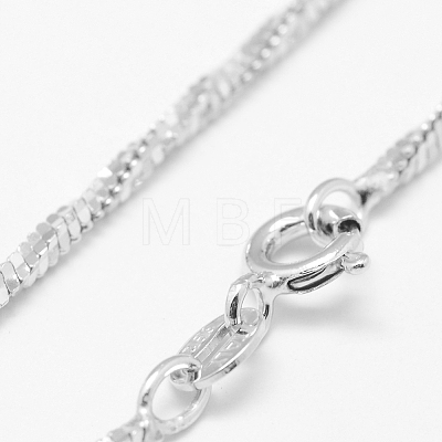 Sterling Silver Snake Chain Necklaces STER-F028-09P-1