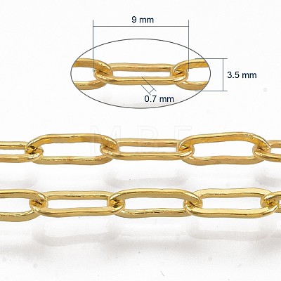 Brass Paperclip Chains X-CHC-S008-001A-G-1