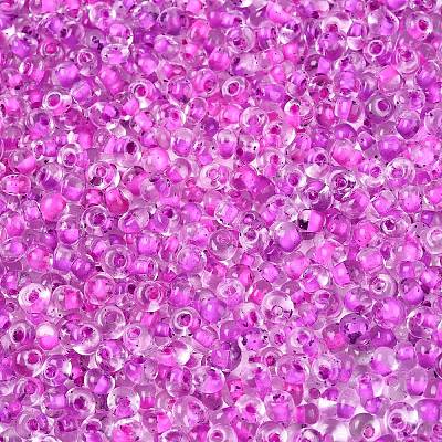 6/0 Inside Colours Transparent Glass Seed Beads SEED-T007-07J-1