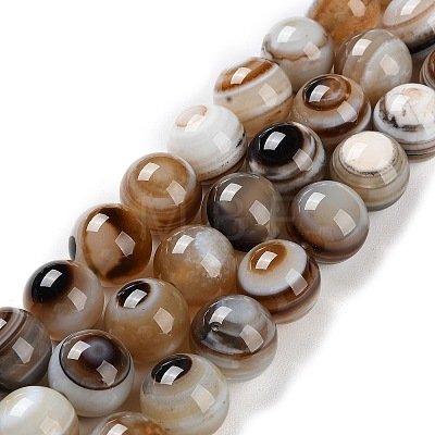 Natural Eye Agate Beads Strands G-NH0019-F02-02-1