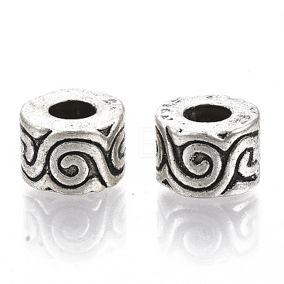 Tibetan Style Alloy European Beads TIBE-S320-082AS-LF-1