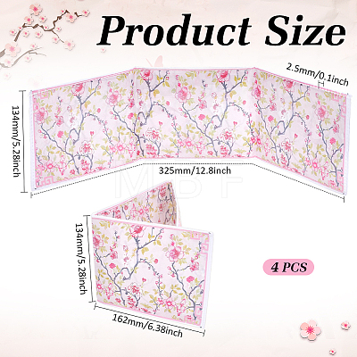 Printed Plastic Chinoiserie Mahjong Card Protector Cover AJEW-WH0709-445A-1