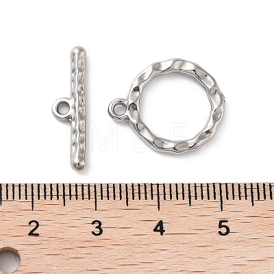304 Stainless Steel Ring Toggle Clasps STAS-A092-09B-P-1