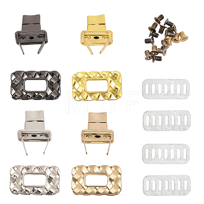 4 Sets 4 Colors Alloy Bag Twist Lock Clasps FIND-CA0007-10-1