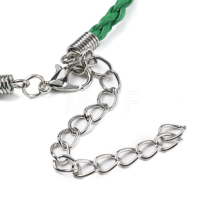 Braided PU Leather Cord Bracelet Making AJEW-JB00032-1