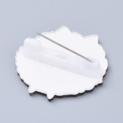 Acrylic Safety Brooches JEWB-D006-A07-1