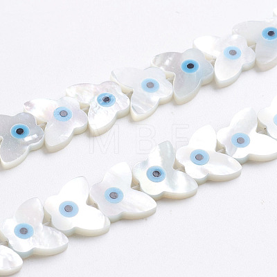 Natural White Shell Mother of Pearl Shell Beads SSHEL-L017-009-1