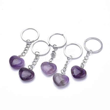 Natural Amethyst Keychain KEYC-S253-10-1