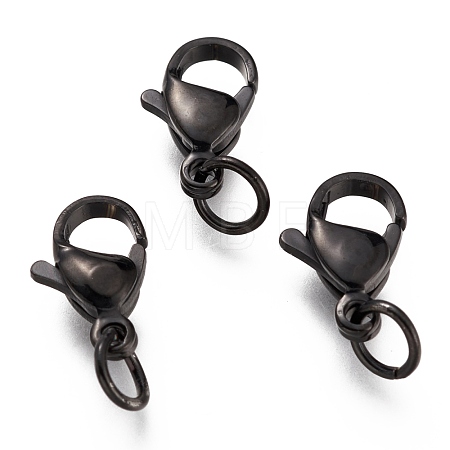 304 Stainless Steel Lobster Claw Clasps Ion Plating(IP) X-STAS-G240-01D-EB-1
