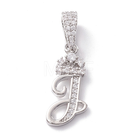 Eco-Friendly Brass Micro Pave Cubic Zirconia Pendants KK-K265-01P-J-1