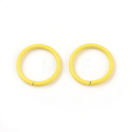 Spray Painted Iron Open Jump Rings IFIN-F149-B05-1