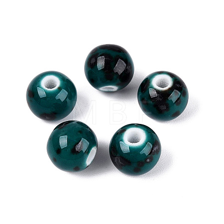 Vintage Handmade Porcelain Beads PORC-Q006-13A-10-1