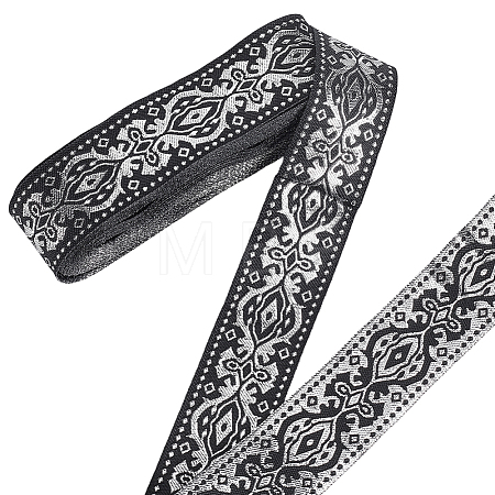 Vintage Jacquard Polyester Ribbon OCOR-WH0109-341B-1