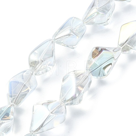 AB Color Plated Electroplate Transparent Glass Beads Strands EGLA-E060-01A-AB01-1