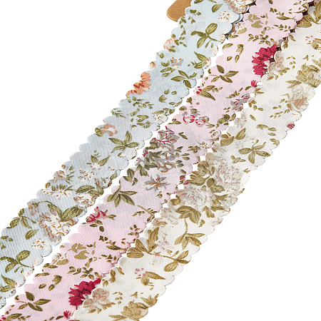1 Set Polyester Flower Printed Ribbon OCOR-CY0002-38B-1