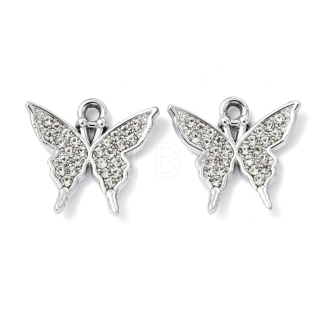 Animal Theme UV Plating Alloy Crystal Rhinestone Pendants ALRI-T012-07M-P-1