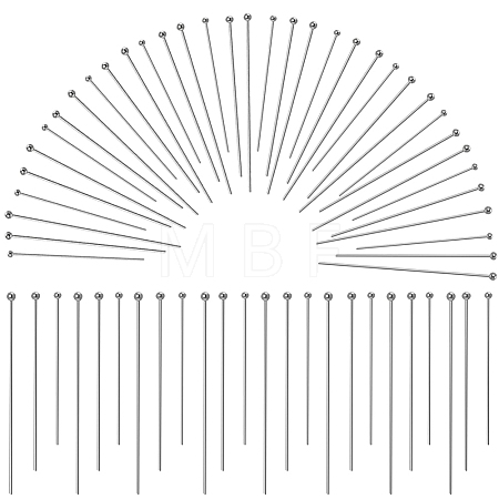 300Pcs 3 Styles 304 Stainless Steel Ball Head Pins STAS-SC0007-75-1