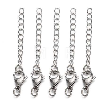 Non-Tarnish 304 Stainless Steel Chain Extender X-STAS-O083-07-1