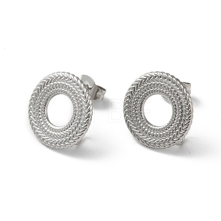 Non-Tarnish 304 Stainless Stud Earring Findings STAS-M314-01F-P-1