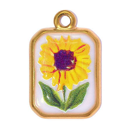 Printed 304 Stainless Steel with Enamel Pendants SA-OY002-80G-1