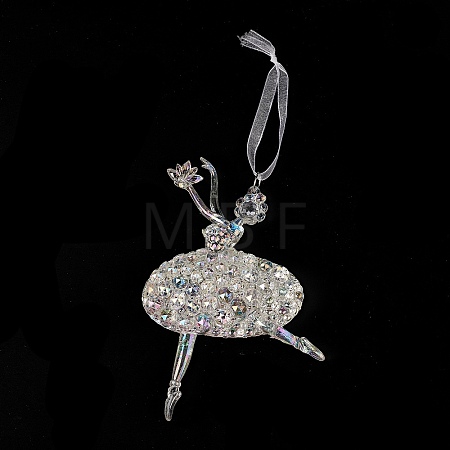 Christmas Transparent Acrylic Ballet Big Pendant Decorations LS-HJEW-F017-04-1