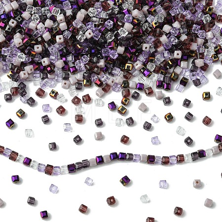 500Pcs Cube Glass Beads GLAA-YWC0005-01I-1