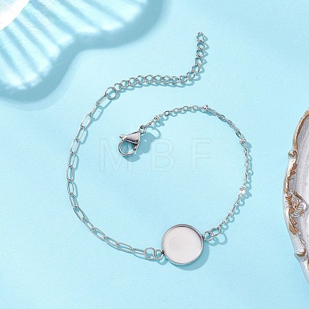 304 Stainless Steel Paperclip Chain Satellite Chain Bracelet Making BJEW-JB13072-02-1