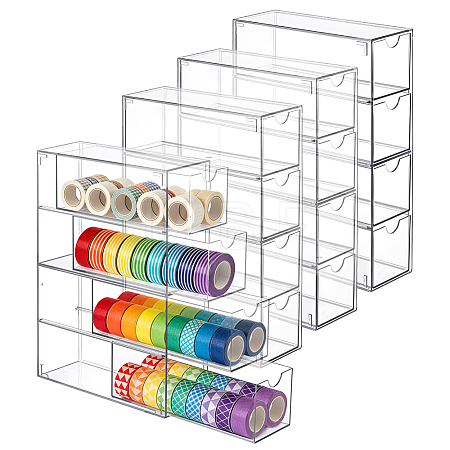 4-layer Acrylic Sunglasses Storage Box AJEW-WH0596-975-1