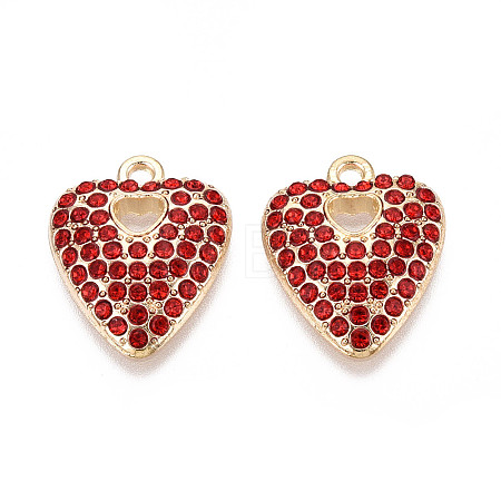 Alloy Rhinestone Pendants FIND-N008-12KCG-02-1