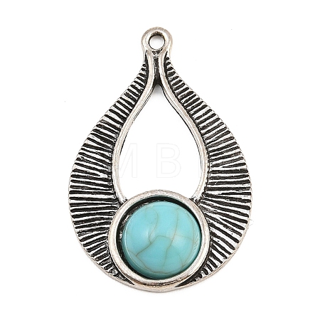 Tibetan Style Alloy Pendants AL-CBA1187-12AS-1