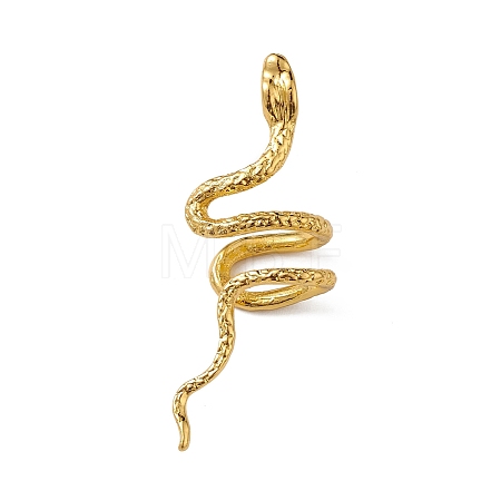 Sterling Silver Snake Cuff Earrings EJEW-L263-01G-1