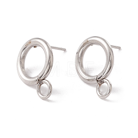 Non-Tarnish 304 Stainless Steel Stud Earring Findings STAS-P308-02A-P-1
