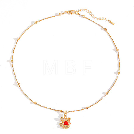 Christmas Zinc Alloy Enamel Pendant Necklaces FS-WG170EE-09-1