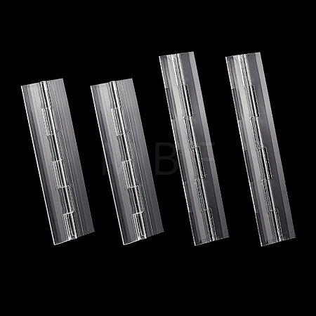 AHADEMAKER 4Pcs 2 Style Transparent Acrylic Hinges FIND-GA0002-40-1