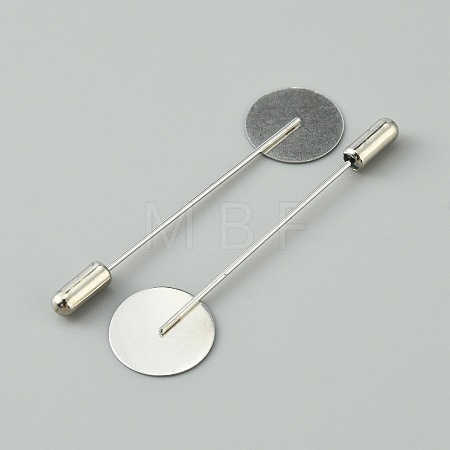 Round Tray Brass Stick Lapel Pins KK-TAC0013-12A-P-1